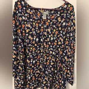 Catherines navy floral blouse